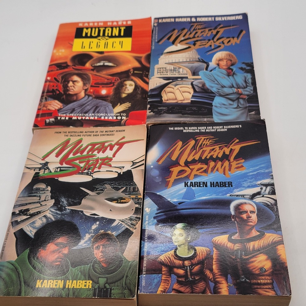 Karen Haber Mutant Season Complete 4 Book PB Set 1st Prints Silverberg Sci-Fi